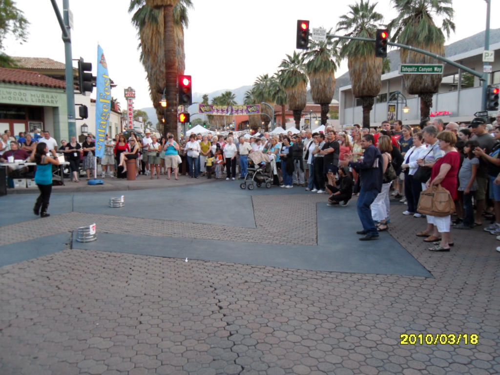 Street market entertainment, palm springs